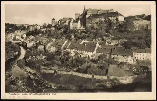 Ansichtskarte Bautzen Budyšin Panorama-Ansicht vom Proitschenberg aus 1930