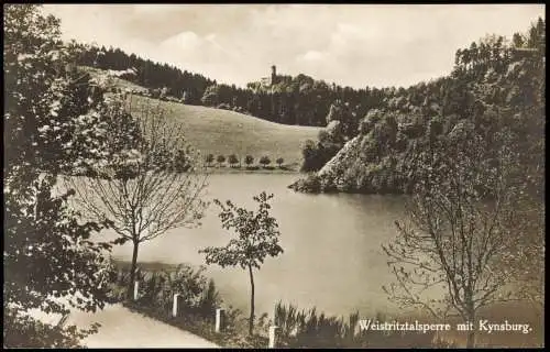 Postcard Schweidnitz Świdnica Weistritz-Talsperre mit Kynsburg 1927