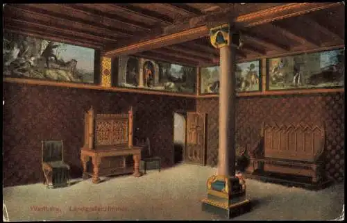 Ansichtskarte Eisenach Wartburg, Landgrafenzimmer. 1914