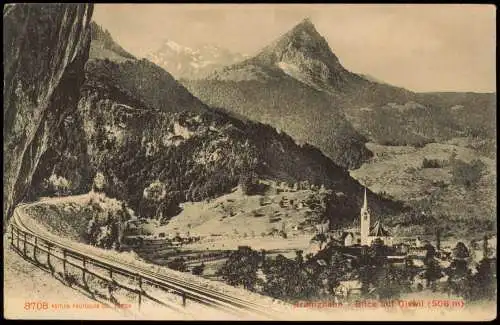 Ansichtskarte Giswil Brünigbahn - Blick auf die Stadt 1913