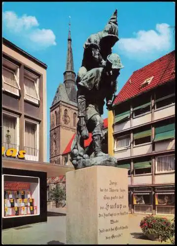 Ansichtskarte Hildesheim Huckup (Denkmal) 1975