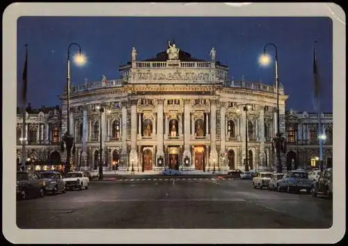 Wien Burgtheater bei Nacht Vienna The Old Imperial Theatre by night 1982