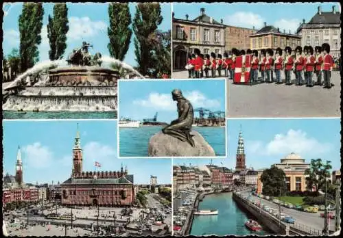 Postcard Kopenhagen København Mehrbildkarte mit Stadt-Ansichten 1963