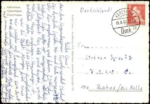 Postcard Kopenhagen København Mehrbildkarte mit Stadt-Ansichten 1963