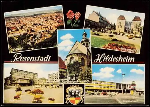 Ansichtskarte Hildesheim Mehrbildkarte Stadtteilansichten der Rosenstadt 1983