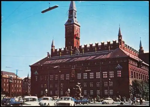 Postcard Kopenhagen København Rathaus Townhall Building 1976