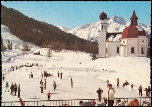 Ansichtskarte Seefeld Eislauffreuden in Seefeld, Panorama-Ansicht 1980