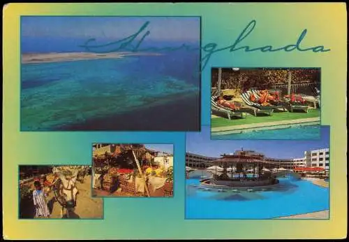 Postcard Hurghada Mehrbildkarte des Urlaubsortes 2000