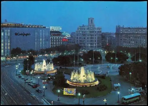 Postales Barcelona Plaza de Cataluña 1984