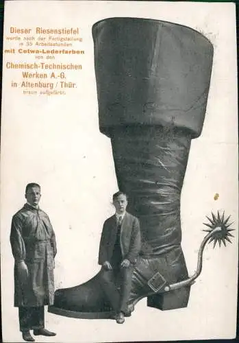 Altenburg Der Riesenstiefel 600J Jubiläum Schuhmacher-Innung zu Döbeln 1920