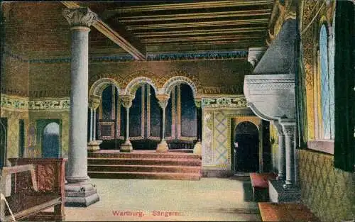 Ansichtskarte Eisenach Wartburg. Sängersaal 1914