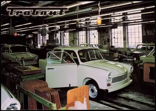 Zwickau Fließbandfertigung des Trabant 601 Sachsenring Automobilwerke 1986