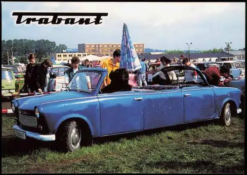 Ansichtskarte Zwickau Doppel-Trabant, 2. Zwickauer Trabi-Treff 1995