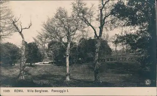 Cartoline Rom Roma Villa Borghese. Paesaggio I. 1926