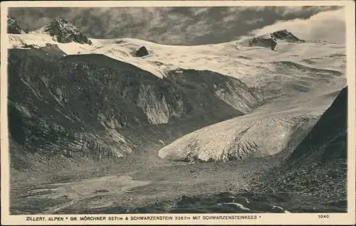 Ansichtskarte  Zillertal -Tirol Gr. Mörchner Gletscher Glacir 1926  Stempel