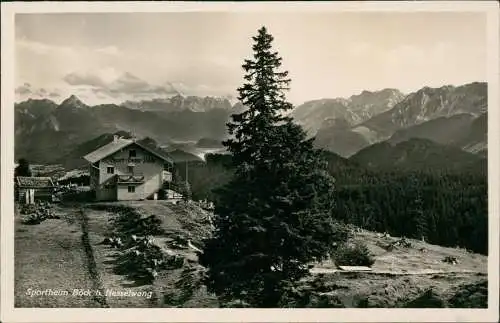 Ansichtskarte Nesselwang Sportheim Böck 1930