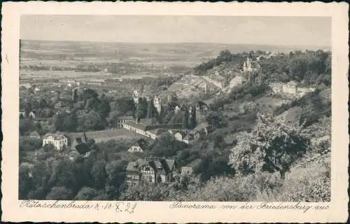 Ansichtskarte Kötzschenbroda-Radebeul Panorama von der Friedensburg 1929