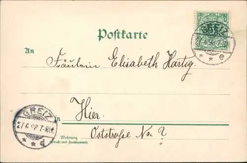 .Bayern Oberbayrische Trachtenkarten Bayerische - Trachten Mann Gitarre 1898