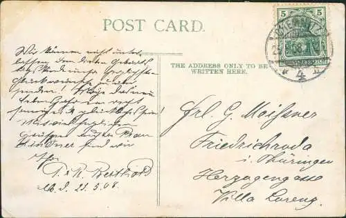 Postcard London Round Pond, Kensington Gardens. 1908