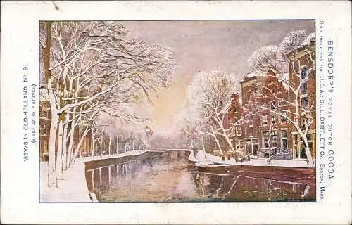 Postkaart .Niederlande Winter Stimmungsbild Holland Dutch Niederlande 1912