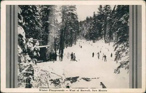 Postcard Roswell (New Mexico) Winter Playgrounds West 1930  USA