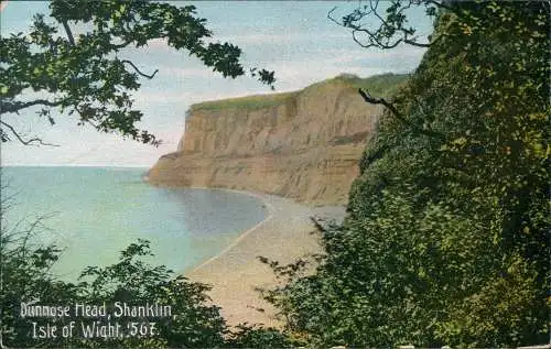 Postcard Shanklin Isle of Wight Dunnose Head 1917