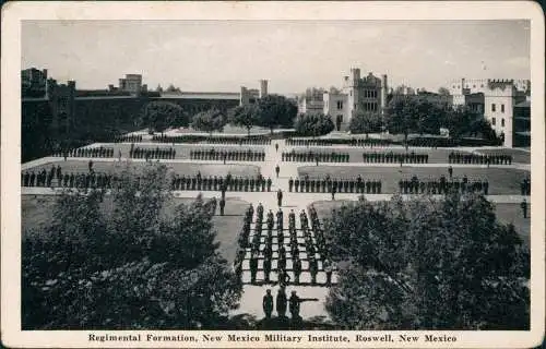 Roswell (New Mexico) Regimental Formation Military Institute 1930  USA