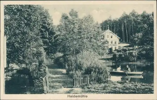 Ansichtskarte Langebrück-Dresden Gasthaus Haidemühle 1931