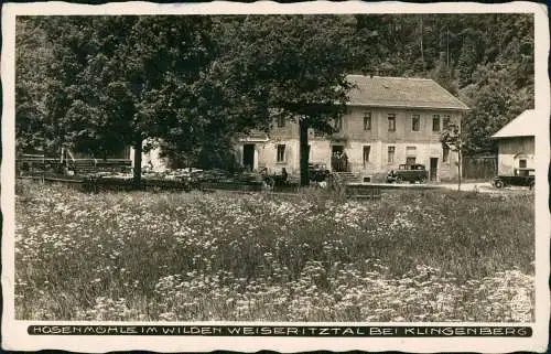 Klingenberg (Sachsen) Hosenmühle im Wilden Weiseritztal 1940 Walter Hahn:12902