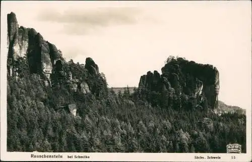 Ansichtskarte Schmilka Rauschenstein Fotokarte Martin Seidel 1930