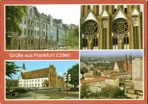 Frankfurt (Oder) Kleistpark, Detail des Rathauses, Rathaus, Teilansicht 1988