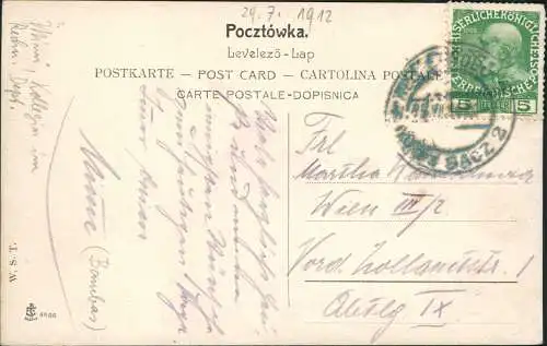 Postcard Neu Sandez Nowy Sącz Droga do zielonego stawu. 1912