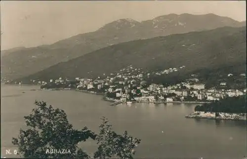 Sankt Jakobi Opatija (Abbazia) Blick auf die Stadt - Fotokarte 1929