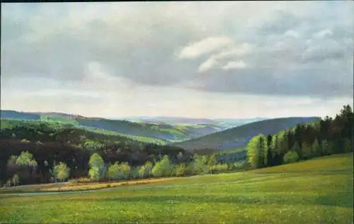 Rehefeld Altenberg Erzgebirge Frühlingsstimmung  Geisingberg. Photochromie 1912