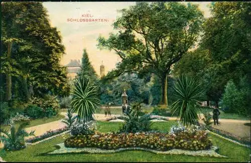 Ansichtskarte Kiel Schloßgarten 1913