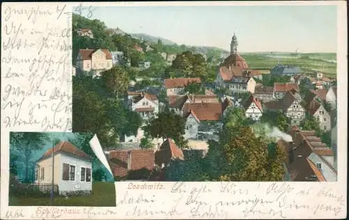 Ansichtskarte Loschwitz-Dresden 2 Bild: Schillerhaus, Stadt 1901