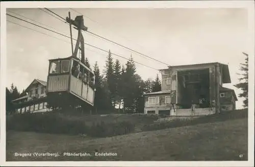 Ansichtskarte Bregenz Pfänderbahn. Endstation - Fotokarte Vorarlberg 1930