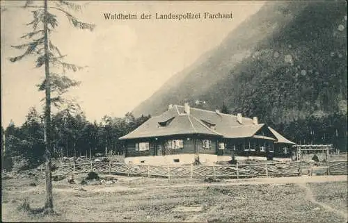 Ansichtskarte Farchant Waldheim der Landespolizei 1914