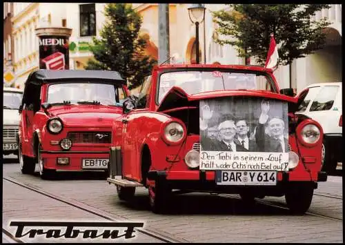 Zwickau Trabi-Live-Parade  Trabant Ansichtskarte 2000