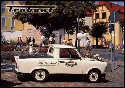 Plauen (Vogtland) Bier-Trabant zum Spitzenfest Gaststätte "Waldfrieden" 2000