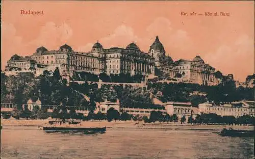 Postcard Budapest Kir. vár Königl. Burg 1918  Magyar