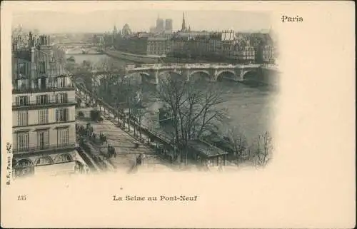 CPA Paris La Seine au Pont-Neuf 1909