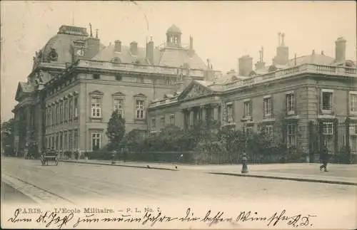 CPA Paris Straßenpartie L'Ecole Militaire 1901