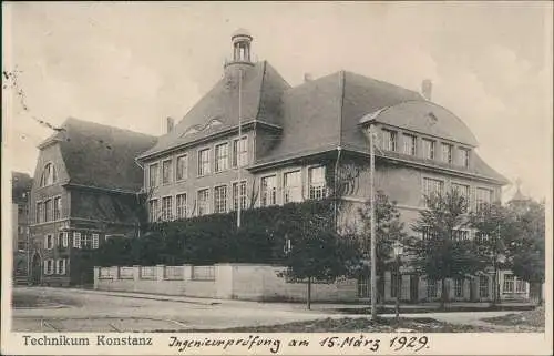 Ansichtskarte Konstanz Partie am Technikum 1928