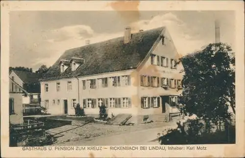 Ansichtskarte Rickenbach Gasthof zum Kreuz b. Lindau 1928