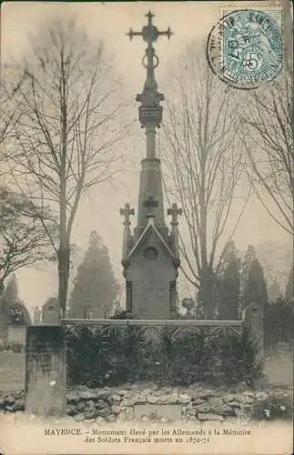 Ansichtskarte Mainz Kriegerdenkmal 1870-71 1917