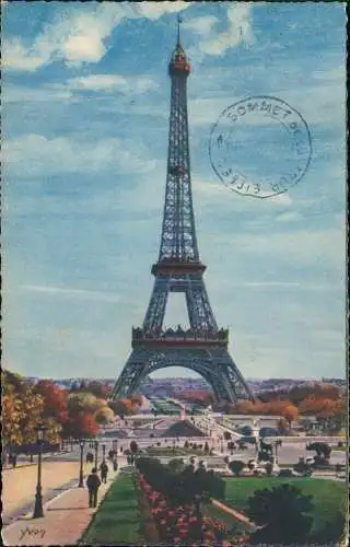 CPA Paris Eiffelturm Tour Eiffel - Künstlerkarte 1931