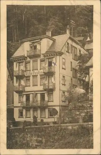 Ansichtskarte Bad Wildbad Kath. Schwesternhaus Villa Pauline 1922