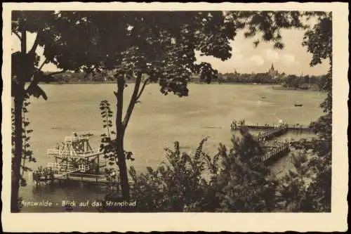 Arnswalde Choszczno Panorama-Ansicht Arnswalde Blick auf das Strandbad 1940