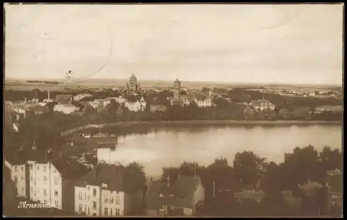 Postcard Arnswalde Choszczno Panorama-Ansicht 1924   gelaufen ab Stempel STETTIN